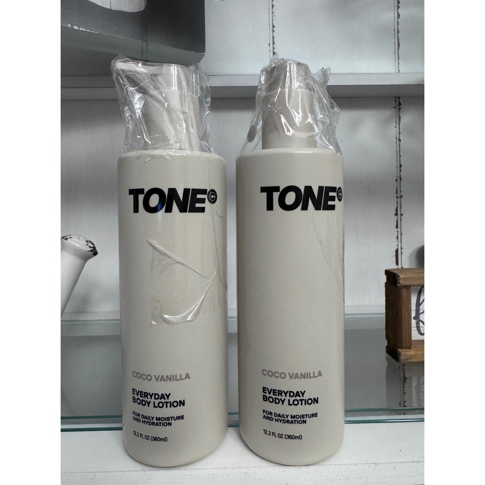 Tone Coco Vanilla Everyday Body Lotion 12.2 fl oz Set of 2 Moisturizing Pump New